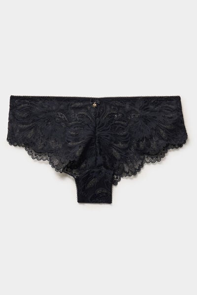 Shorty en dentelle noir femme