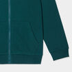 Sweat zipp&eacute; &agrave; capuche molleton vert fonc&eacute; gar&ccedil;on