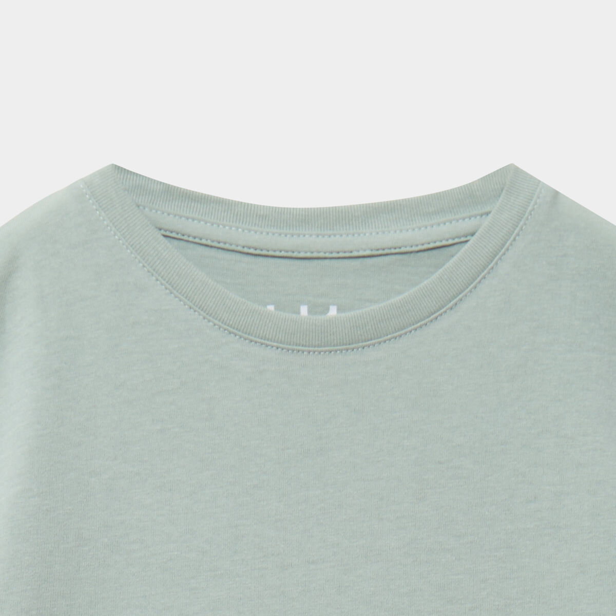 T-shirt en coton manches courtes vert pastel gar&ccedil;on
