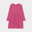 Robe tricot évasée manches longues prune fille