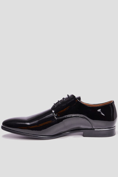 Derbies vernies à lacets Delson noir homme