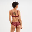 Soutien-gorge emboîtant paddé dentelle rouge foncé femme
