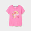 T-shirt manches courtes col rond coton rose femme