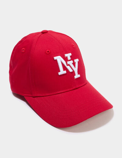 Casquette en coton rouge gar&ccedil;on