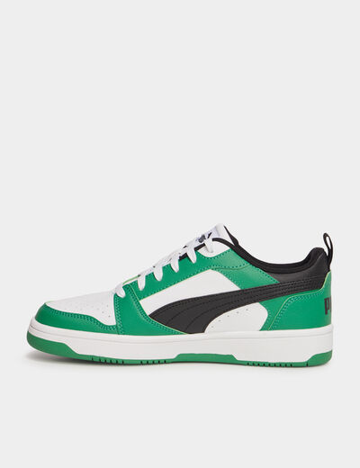 Tennis basses à lacets Puma Rebound vert garçon