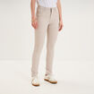 Pantalon slim stretch beige femme