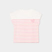 T-shirt manches courtes col rond coton ecru fille