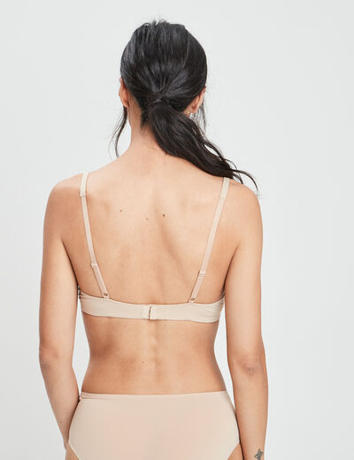 Soutien-gorge triangle microfibre sable femme