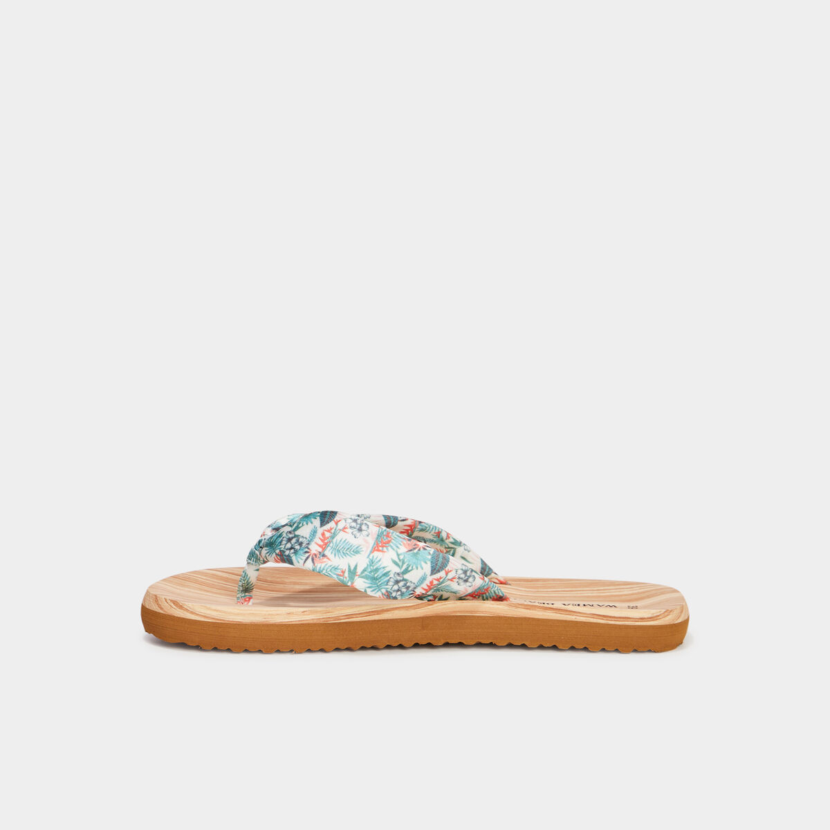 Tongs de plage esprit foulard multicolore femme