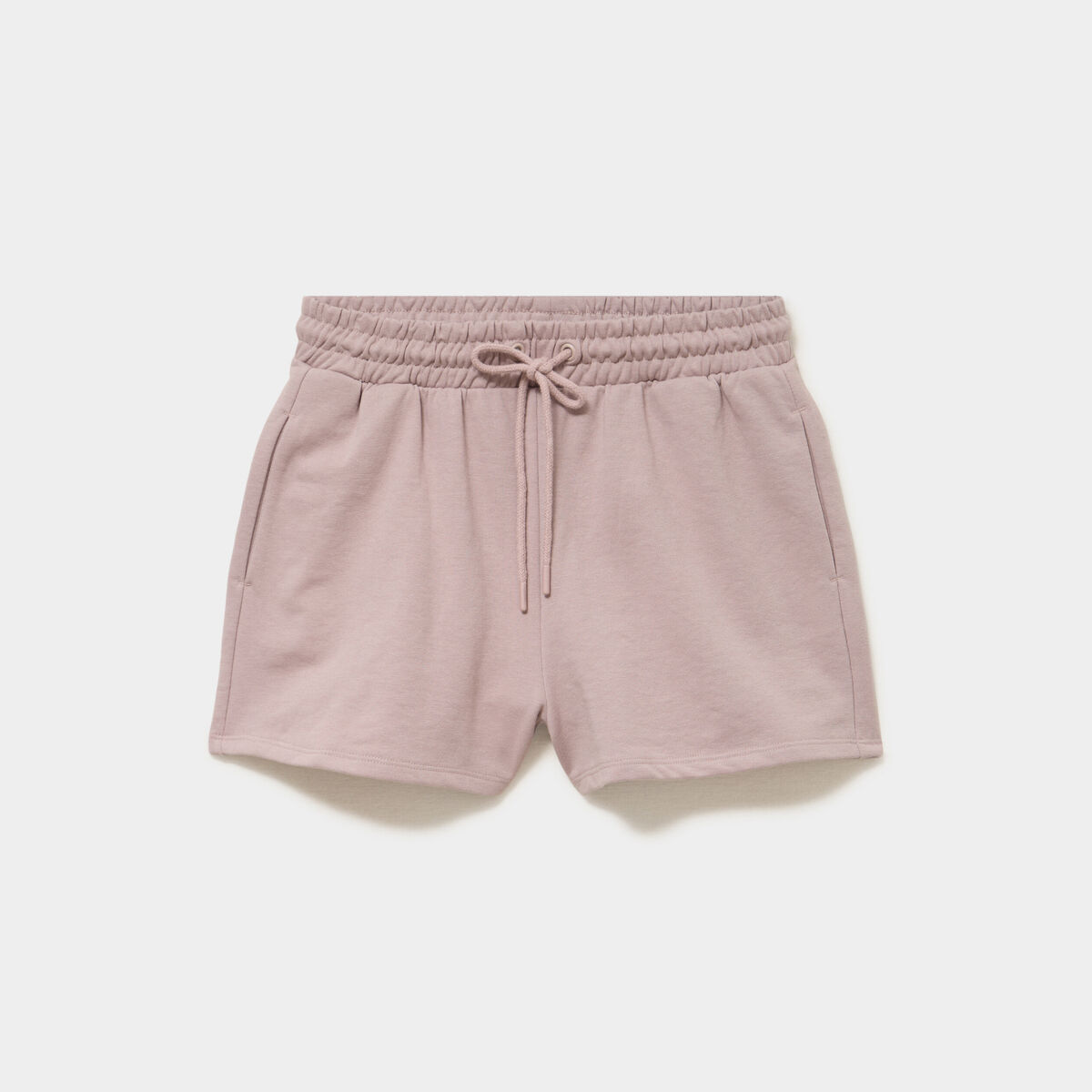 Short de jogging molletonn&eacute; ajust&eacute; marron clair femme
