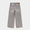 Jean large taille ajustable coton denim gris fille