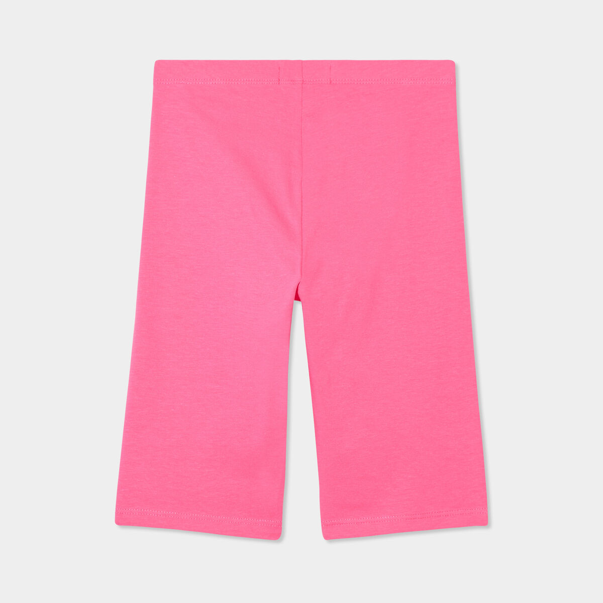 Legging cycliste coton taille élastiquée rose fushia fille