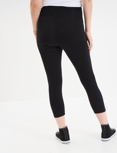 Legging 7/8ème grossesse noir femme maternité