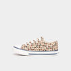 Baskets en toile &agrave; lacets bout renforc&eacute; sable fille