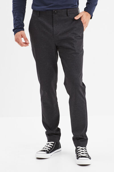 Pantalon chino slim noir homme