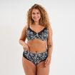 Shorty microfibre empi&egrave;cements dentelle noir femme grande taille
