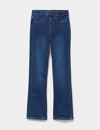 Jegging bootcut taille &eacute;lastiqu&eacute;e denim stone fille