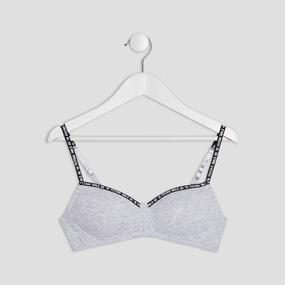 Soutien-gorge bandeau gris femme