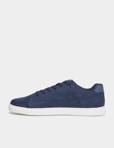Tennis à lacets bleu marine homme