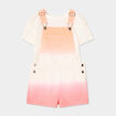 Ensemble 2 pi&egrave;ces avec salopette coton multicolore fille