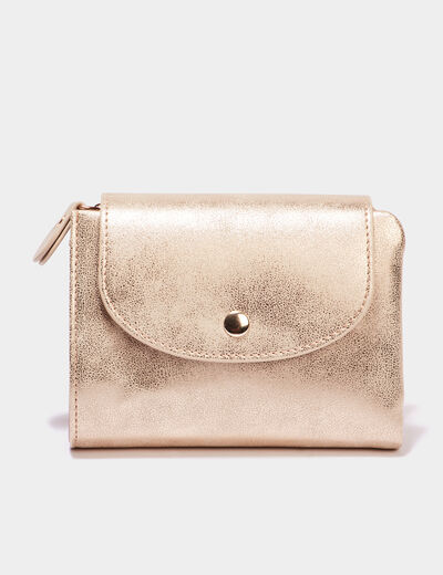 Portefeuille irisé couleur or femme