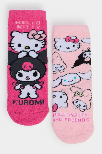 Lot 2 paires chaussettes Hello Kitty rose fille