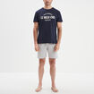 Ensemble pyjama 2 pièces bleu marine homme