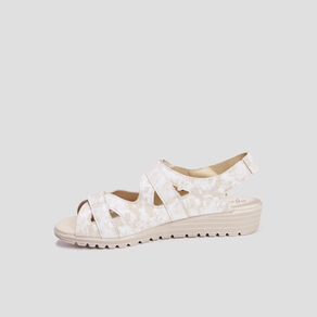 sandales compensees pied large en cuir sable femme Sandales compensées pied large en cuir sable femme