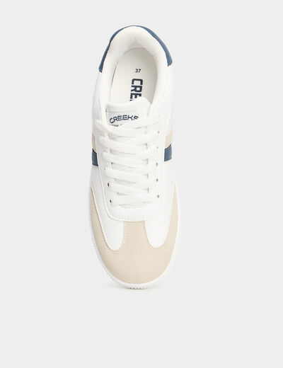 Tennis basses à lacets blanc garçon