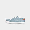 Tennis basses en toile à lacets bleu homme