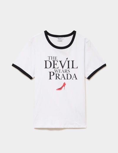 T-shirt coton Le diable en Prada blanc femme
