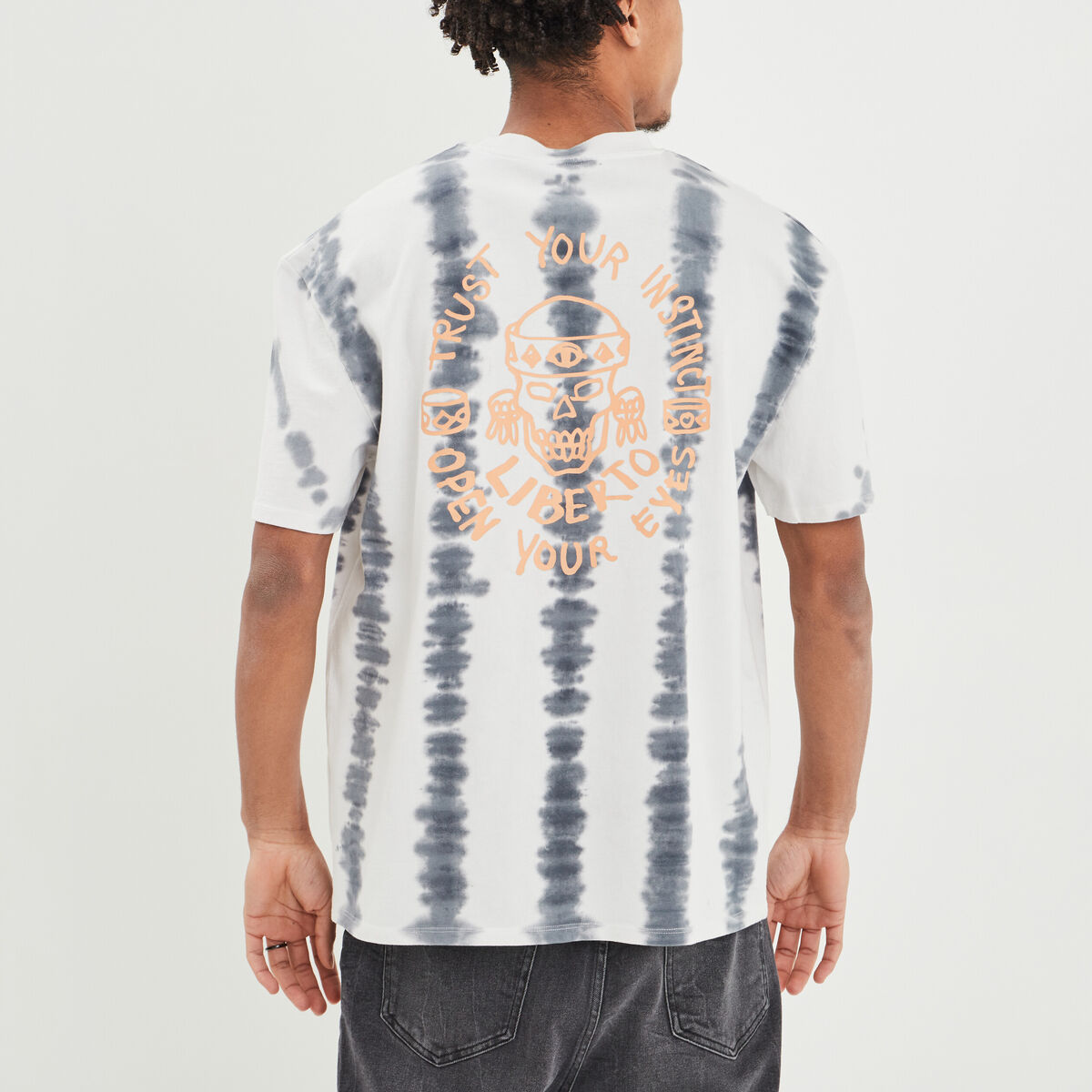 T-shirt oversize manches courtes Liberto gris homme