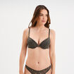 Soutien-gorge ampliforme paddé dentelle vert kaki femme