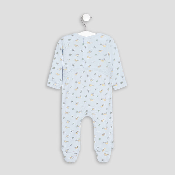 dors bien en coton manches longues bleu clair bebe Dors-bien en coton manches longues bleu clair bébé