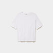 T-shirt col rond manches courtes coton blanc femme grande taille