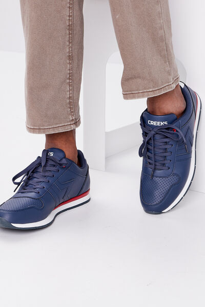 Baskets running à lacets Creeks bleu marine homme