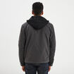 Veste à capuche amovible coton Trappeur gris foncé homme