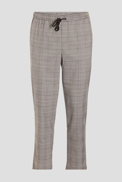 Pantalon droit à coulisse gris clair homme
