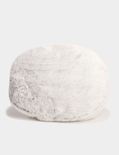 Mono chausson fausse fourrure gris femme