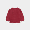 Gilet boutonné bord festonné Creeks rose framboise bébé fille