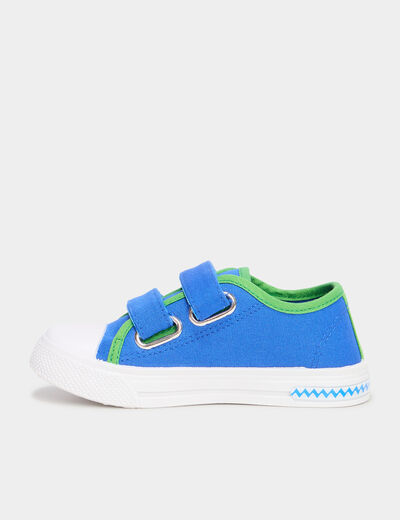 Tennis basses semelles lumineuses bleu marine garçon