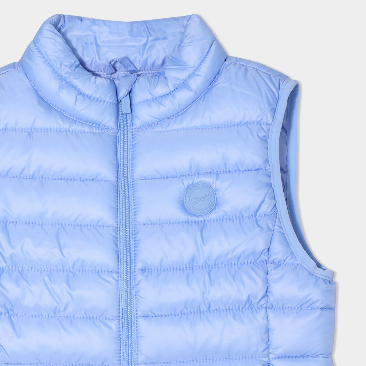 Doudoune l&eacute;g&egrave;re sans manches imperm&eacute;able bleu clair fille