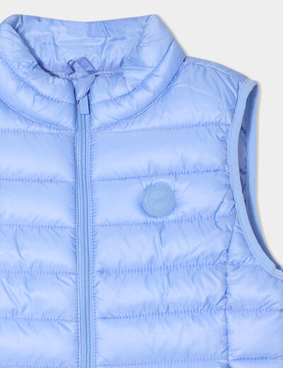 Doudoune l&eacute;g&egrave;re sans manches imperm&eacute;able bleu clair fille