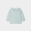 T-shirt col claudine coton Creeks bleu gris bébé fille