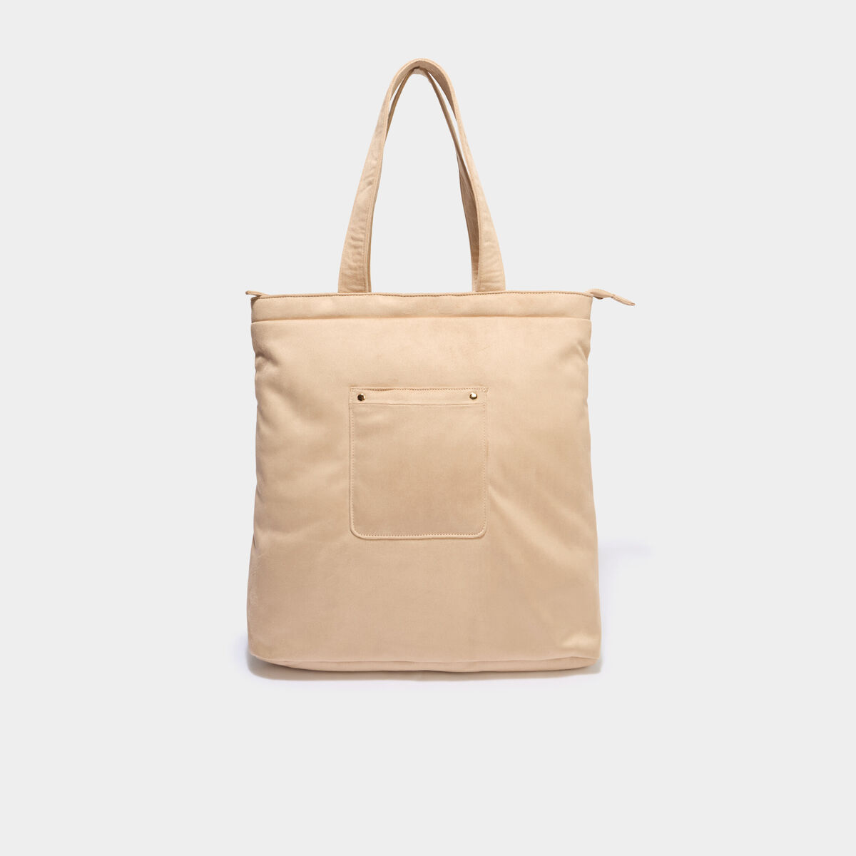 Sac tote bag zipp&eacute; sable femme