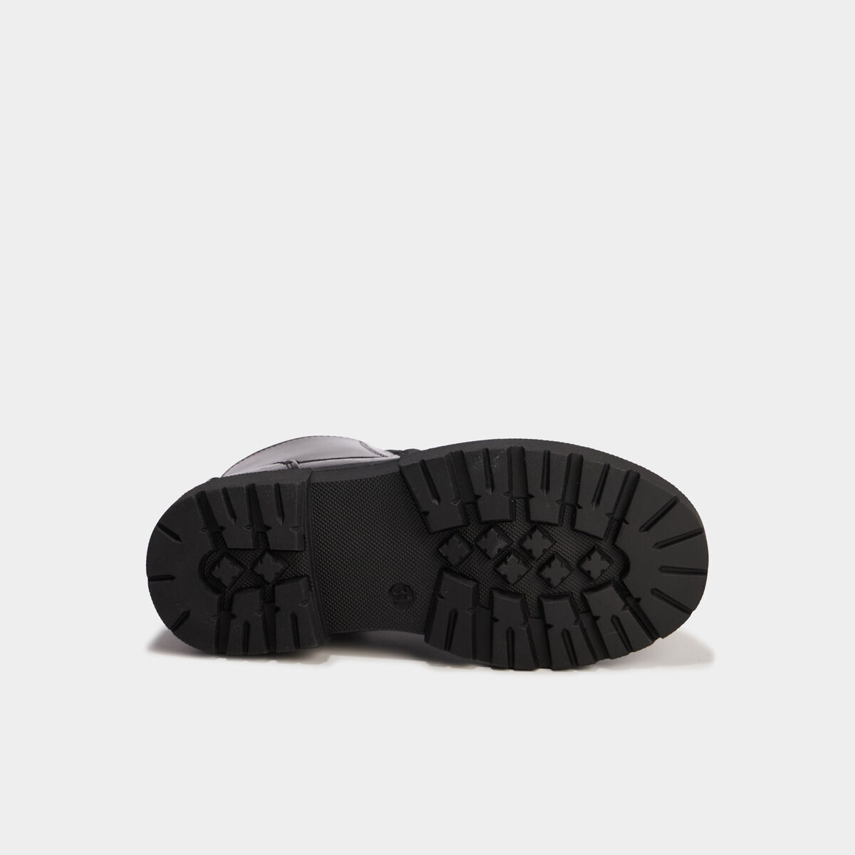 Boots crant&eacute;es vernies &agrave; paillettes noir fille
