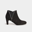 Bottines aspect daim &agrave; talons noir femme