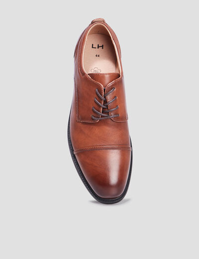 Derbies lacées marron homme