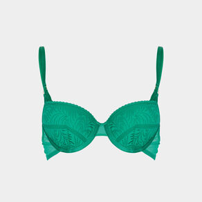 Soutien-gorge corbeille dentelle vert menthe femme