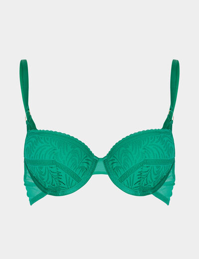 Soutien-gorge corbeille dentelle vert menthe femme